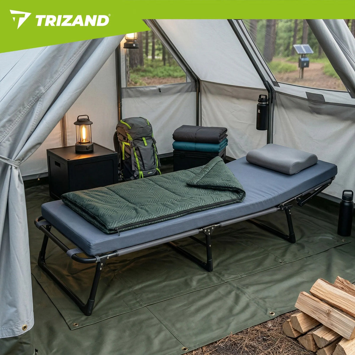 Foldbar Solseng med Hynde – Justerbar Have- og Strandliggestol