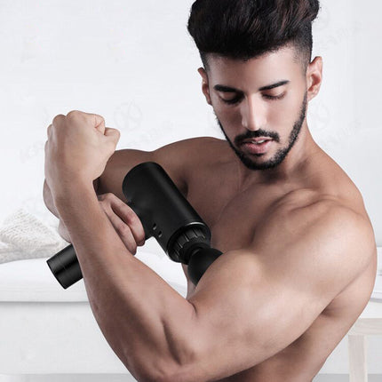 Massagepistol med 4 Udskiftelige Hoveder - Til Dybdegående Muskelafslapning