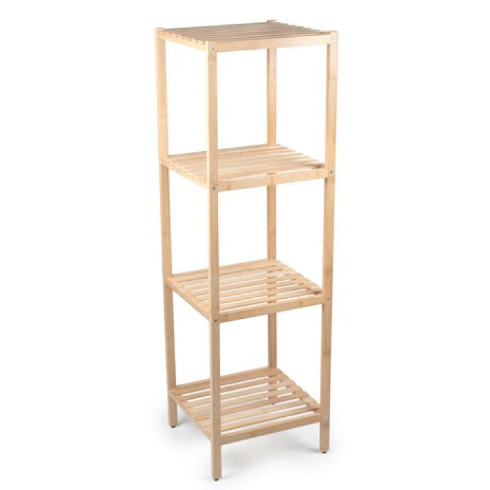Badeværelsesreoler i BAMBUS 4 hylder – Praktisk og Pladsbesparende Opbevaring