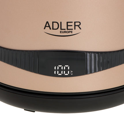 Stilfuld Elkedel i Rustfrit Stål med LCD-display og Temperaturstyring – 1,7 L