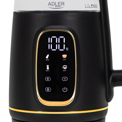 Elkedel med Temperaturstyring og LED Display - 1,7L