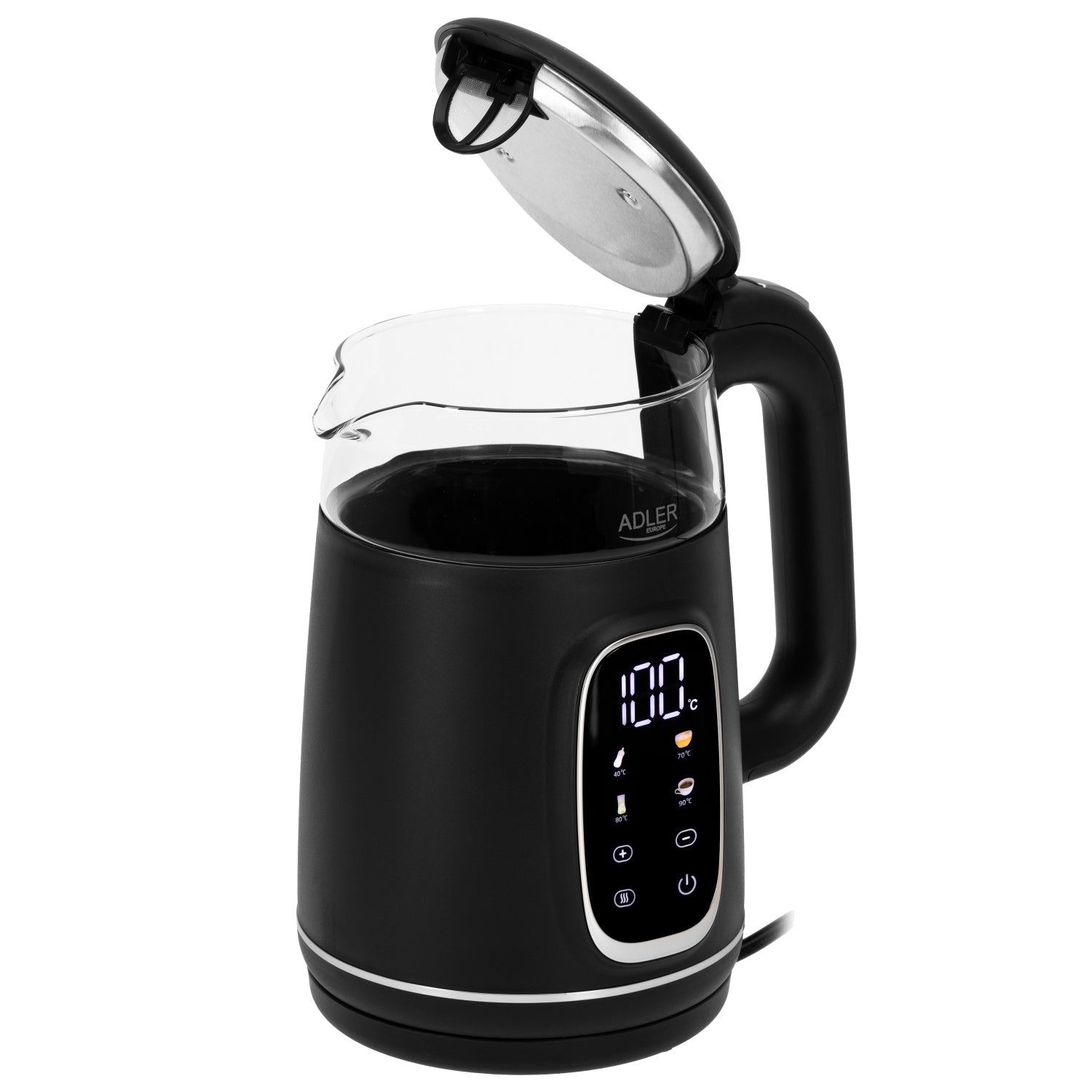 Elkedel 1,7L med Temperaturstyring og LED Display