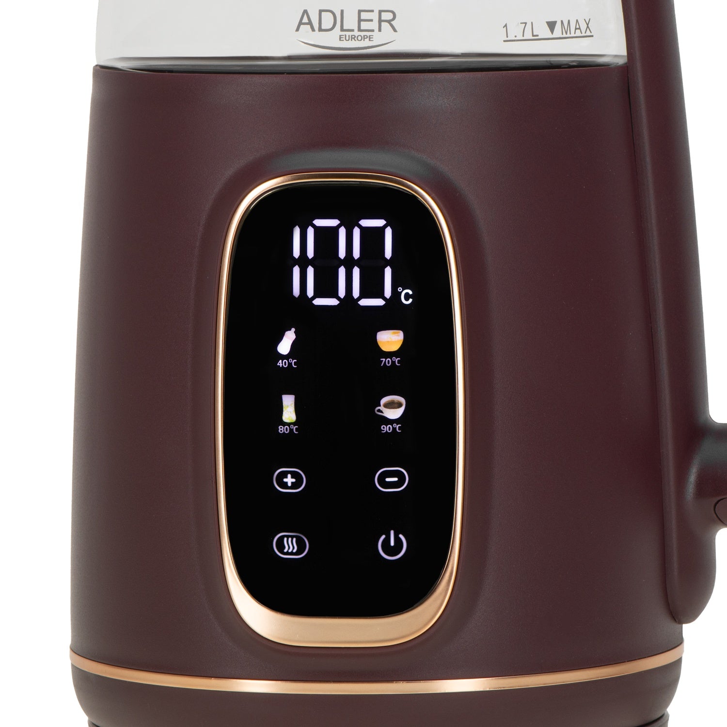 Elkedel 1,7L med Temperaturstyring og LED Display