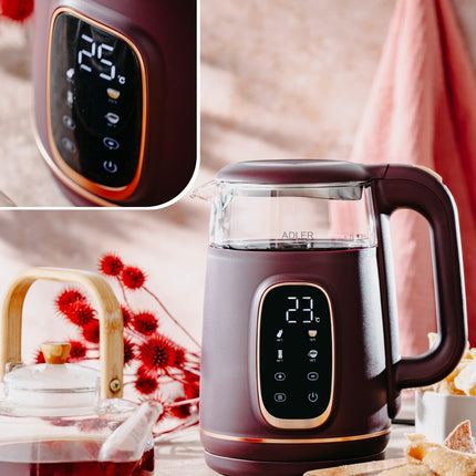 Elkedel med Temperaturstyring og LED Display - 1,7L