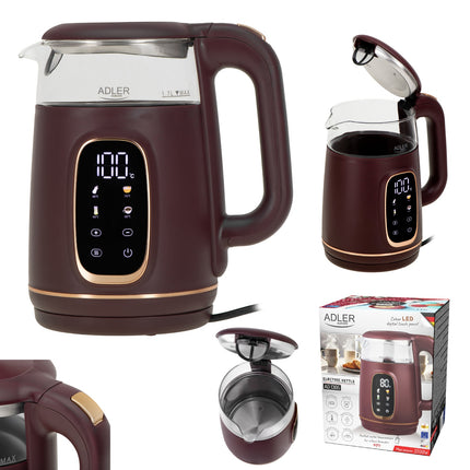 Elkedel med Temperaturstyring og LED Display - 1,7L