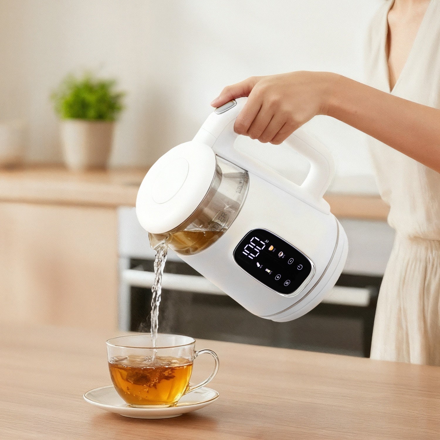 Elkedel 1,7L med Temperaturstyring og LED Display