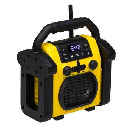 Robust Byggeradio med Bluetooth og Opladningsfunktion