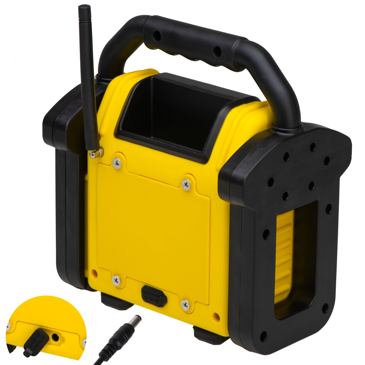 Robust Byggeradio med Bluetooth og Opladningsfunktion