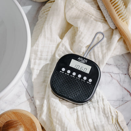 Vandtæt Universalradio med FM og Alarmfunktion