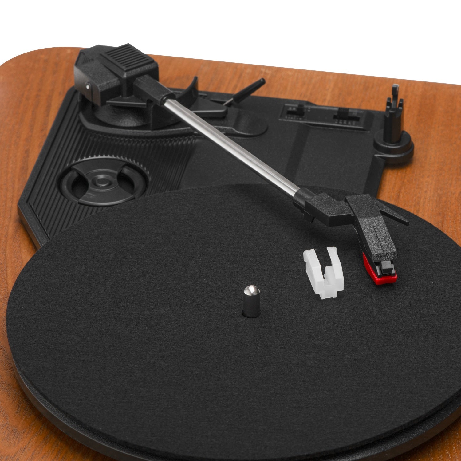 Pladespiller Hvid/træ farve med Bluetooth & USB optagelse