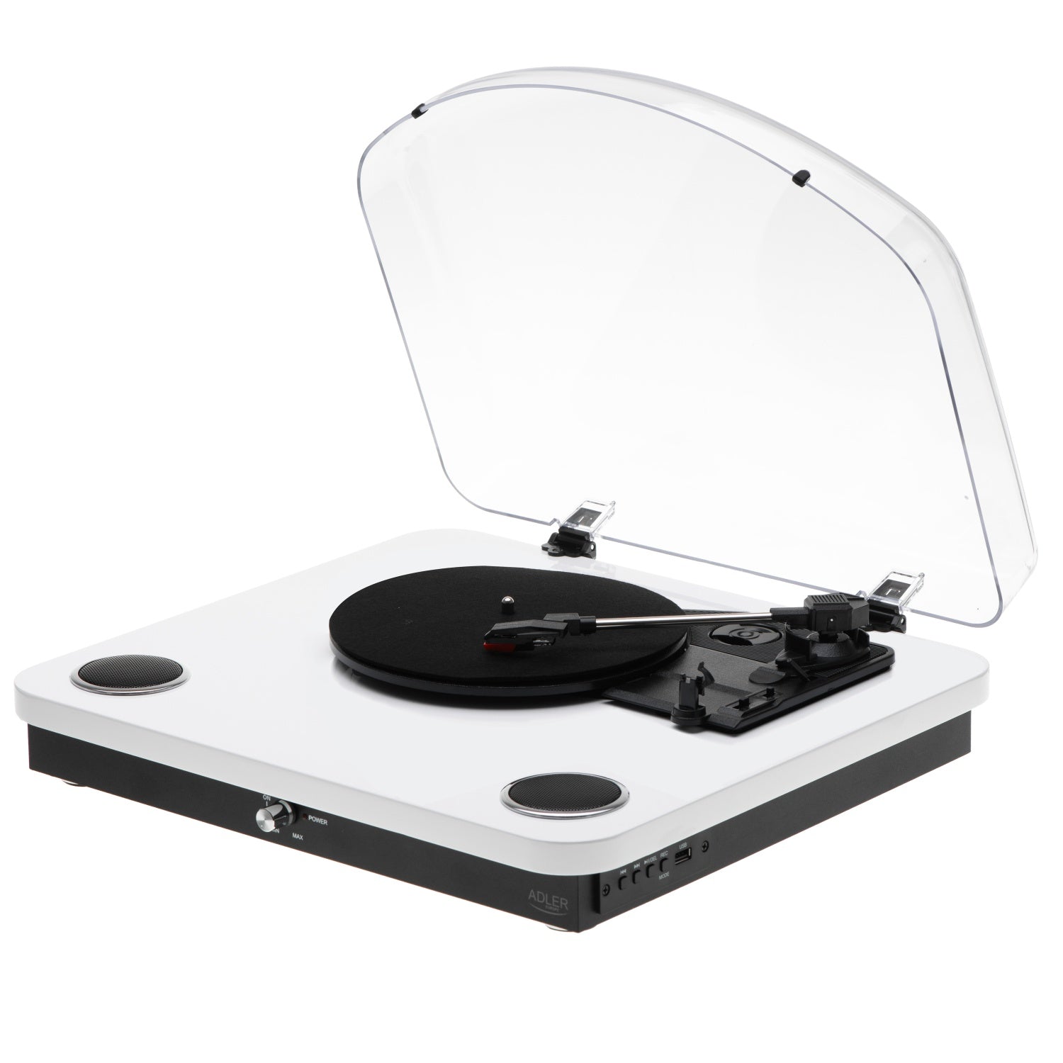 Pladespiller Hvid/træ farve med Bluetooth & USB optagelse