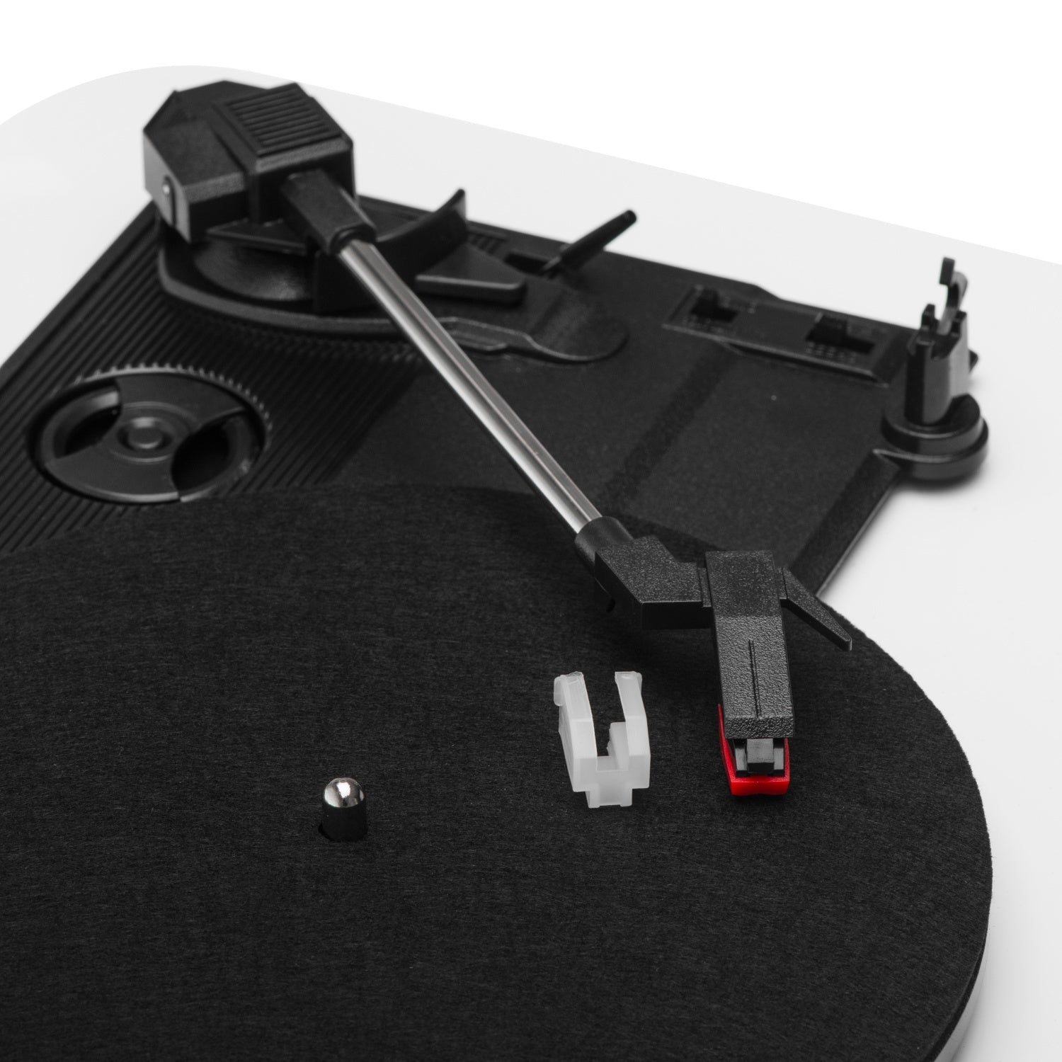 Pladespiller Hvid/træ farve med Bluetooth & USB optagelse