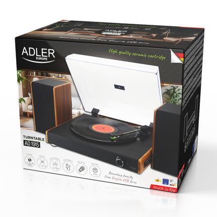 Pladespiller med Bluetooth, USB & Indbyggede Højttalere