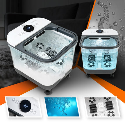 Fodspa med massage, varme og saltbeholder