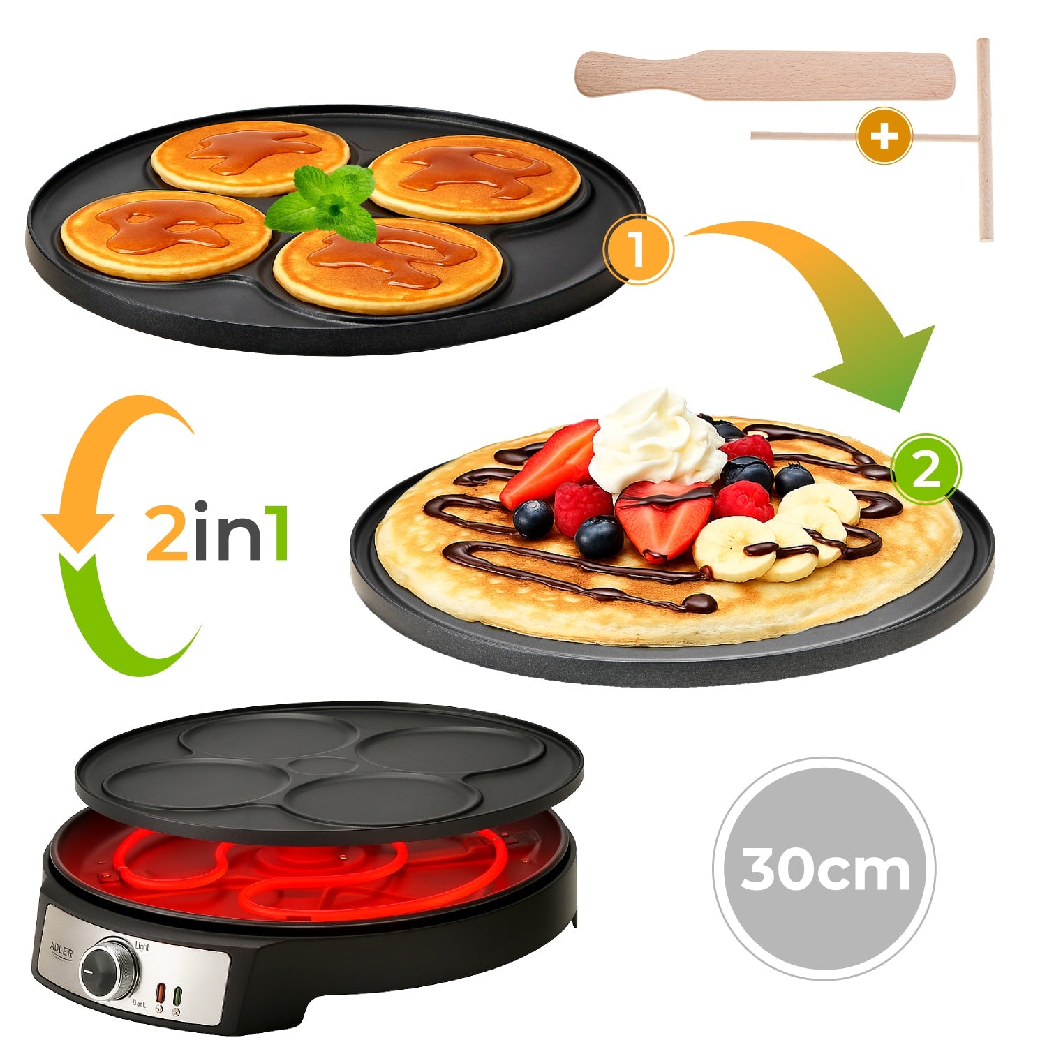 Pandekage / Tortillamaskine - Crepe Maker