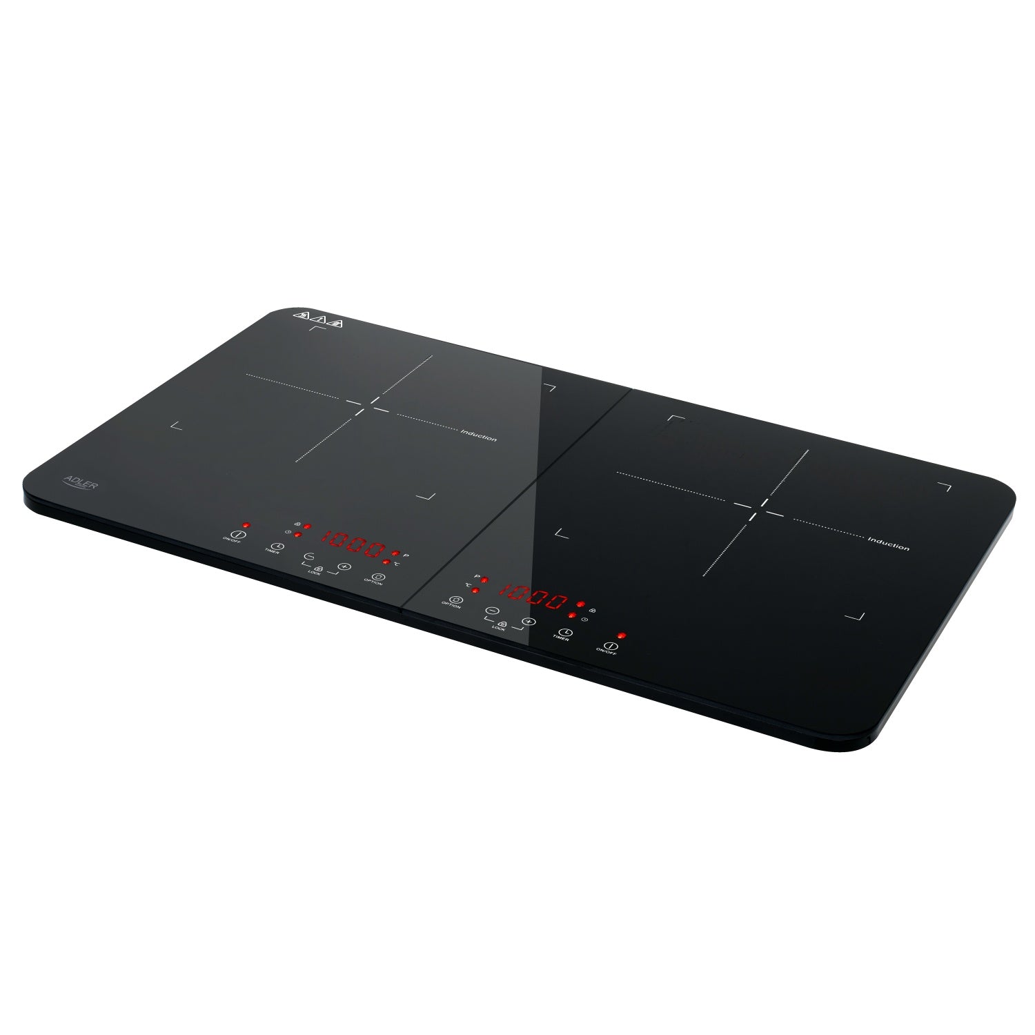 Induktionskogeplade, dobbelt – med Touch Display og Timer