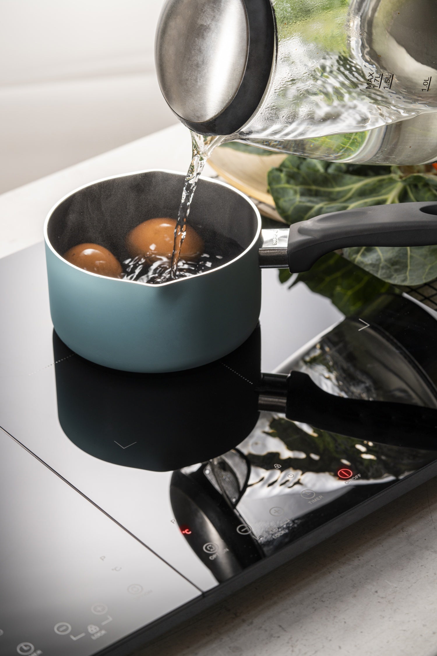 Induktionskogeplade, dobbelt – med Touch Display og Timer