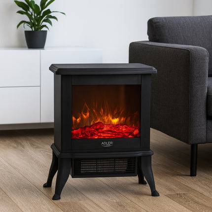 Elektrisk pejs med 3D flammeeffekt – kompakt og stilfuld varmeovn