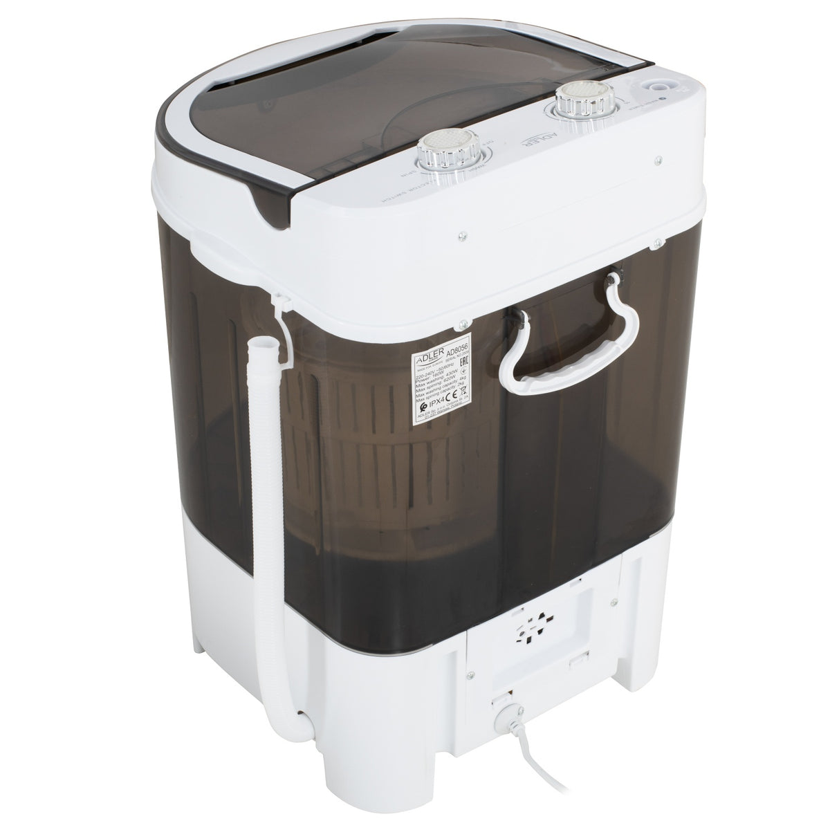 Mini Vaskemaskine med Centrifuge – 4 kg Kapacitet & 15 Min. Timer