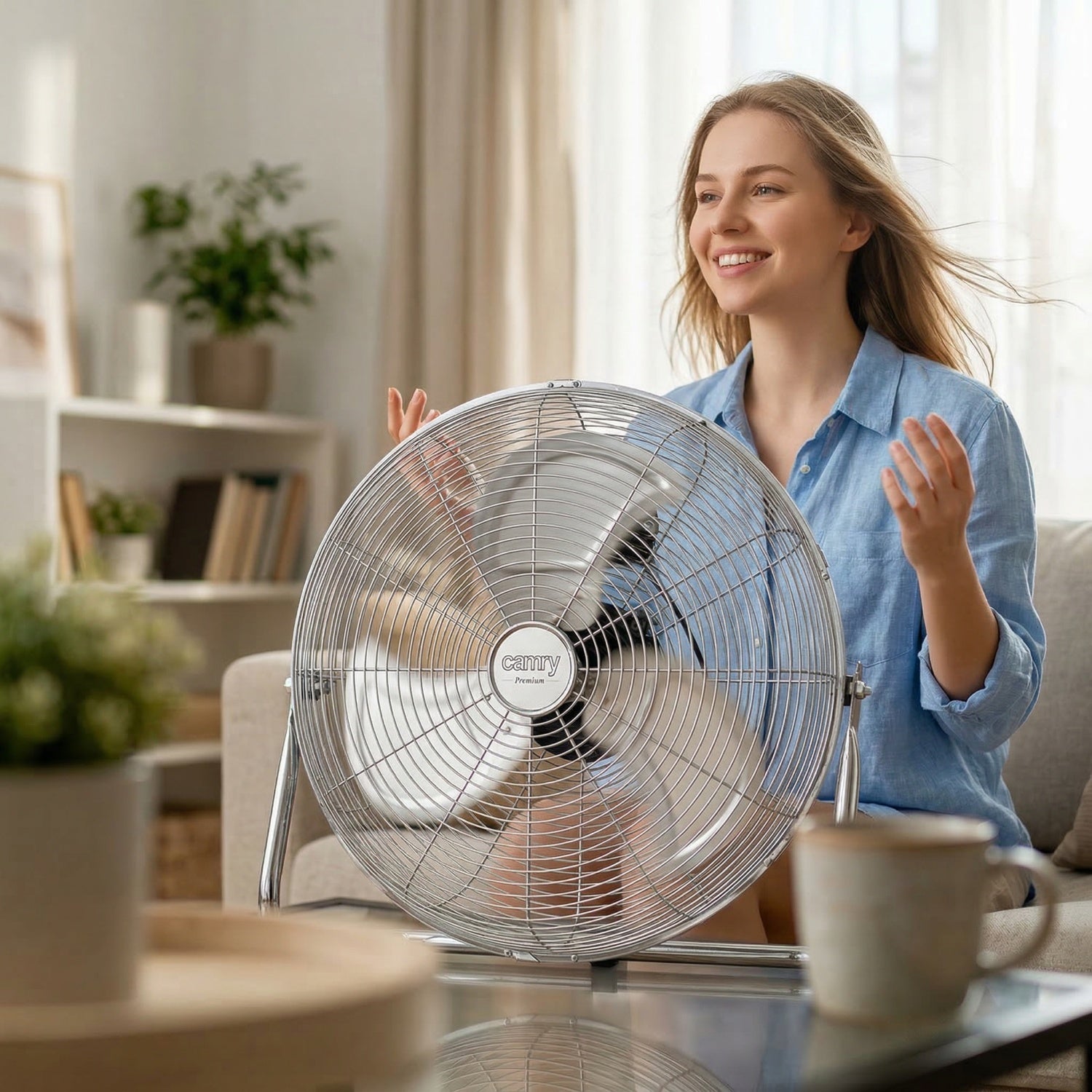 Gulventilator 45 cm - 3 hastigheder