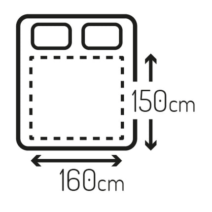 Varmetæppe, dobbelt, med Timer, 2 fjernbetjeninger (2 x 60W)
