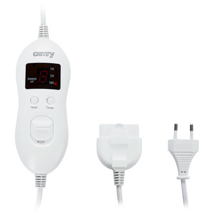 Varmetæppe, dobbelt, med Timer, 2 fjernbetjeninger (2 x 60W)