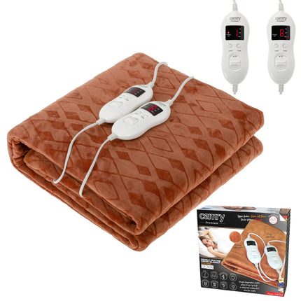 Varmetæppe, dobbelt, med Timer – Superblødt fleece & 8 varmeindstillinger (2 x 60W)