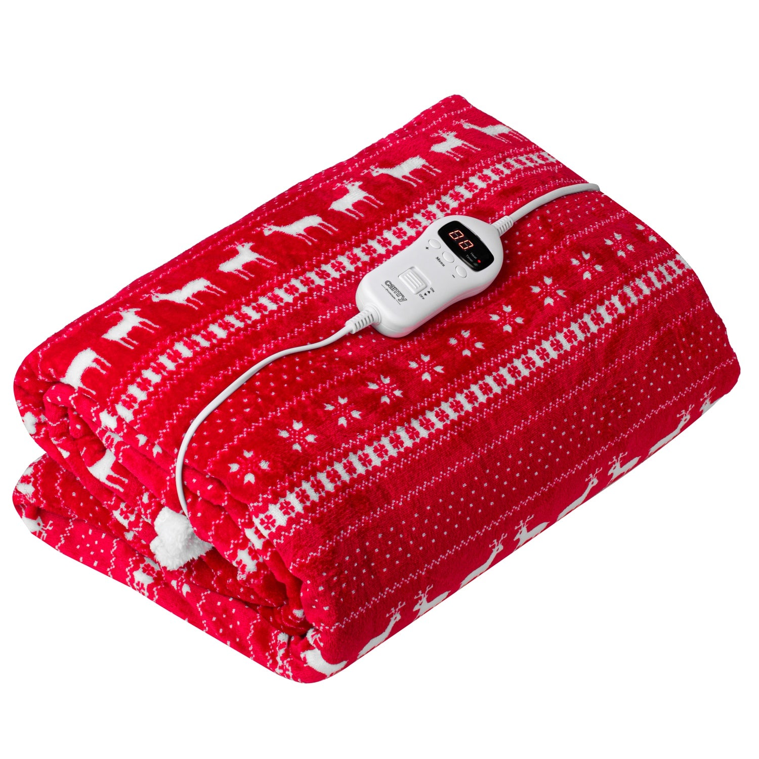 Varmetæppe  – 160x180 cm, dobbelt - varmeindstillinger & timer (120W)