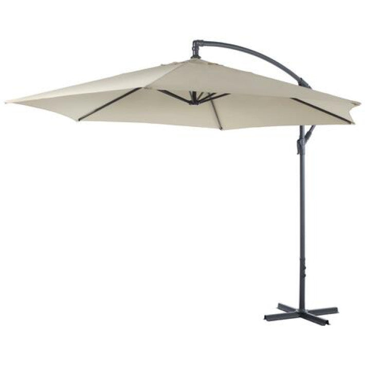 Hængeparasol Beige Ø3 m