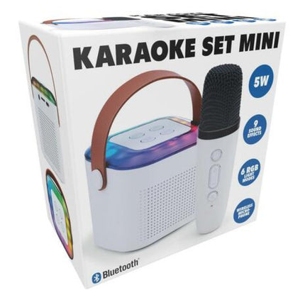 Mini Karaoke Sæt med Højtaler og Trådløs Mikrofon