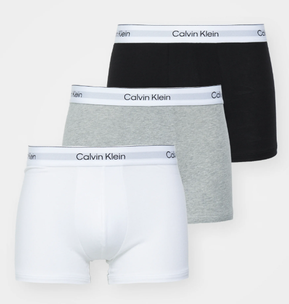 Calvin Klein 3-pak Boxershorts i Grå, Sort og Hvid