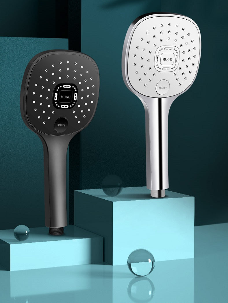 Vandbesparende brusehoved M/slange + 3 funktioner