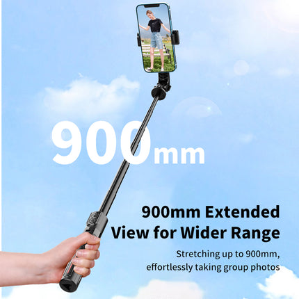 Selfie Stang & tripod med bluetooth fjernbetjening og justerbart lys