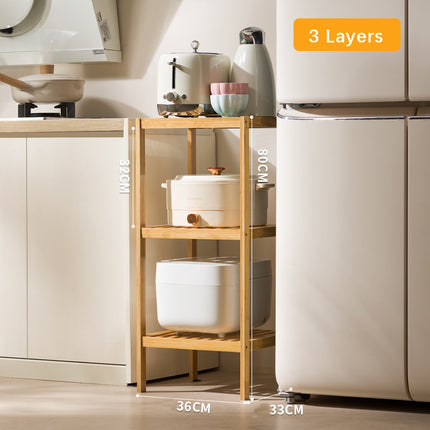 Badeværelsesreoler i BAMBUS - 3 størrelser – Praktisk og Pladsbesparende Opbevaring