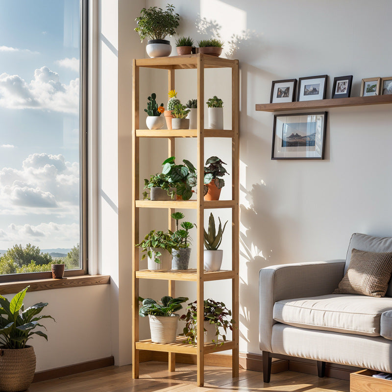 Badeværelsesreoler i BAMBUS - 5 hylder – Praktisk og Pladsbesparende Opbevaring