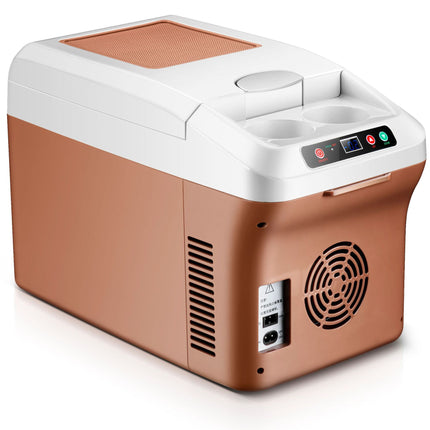 12L Bilkøleskab med Varmefunktion – Til 12V & 24V – Brun