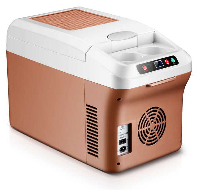 12L Bilkøleskab med Varmefunktion – Til 12V & 24V – Brun