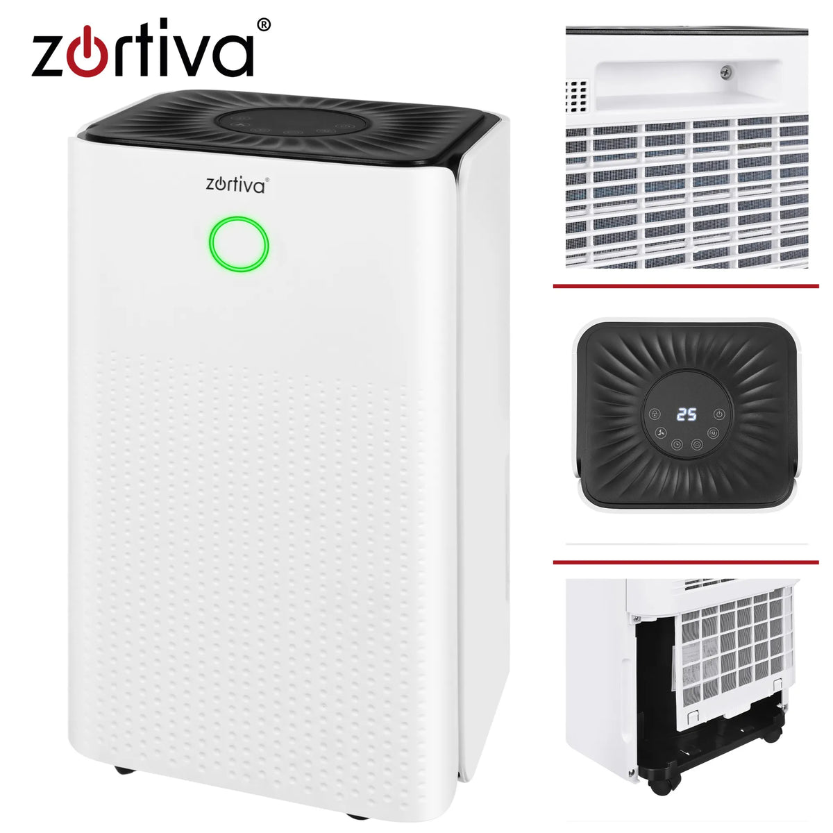Affugter 12L/24H 200W Hvid