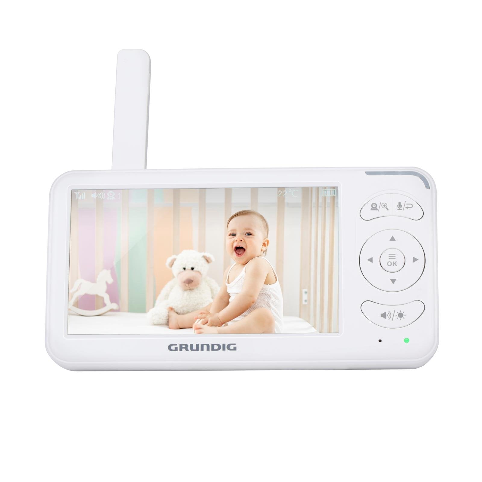 Grundig Video Babyalarm med 5” Skærm, Nattesyn,