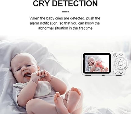 Babyalarm 2,8” Skærm – Trådløs uden WiFi, Nattesyn & 2-vejs Lyd