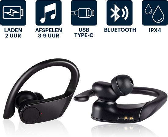 Grundig Trådløse Bluetooth Sportshøretelefoner med Lang Batteritid