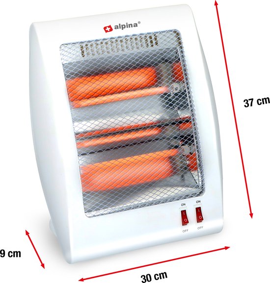 Alpina Kompakt og Bærbar Elektrisk Varmer - 400W & 800W