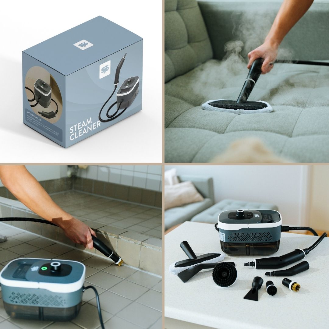 SteamCleaner – Kraftig damprenser 2500W med 4 Bar tryk og 9 tilbehørsdele