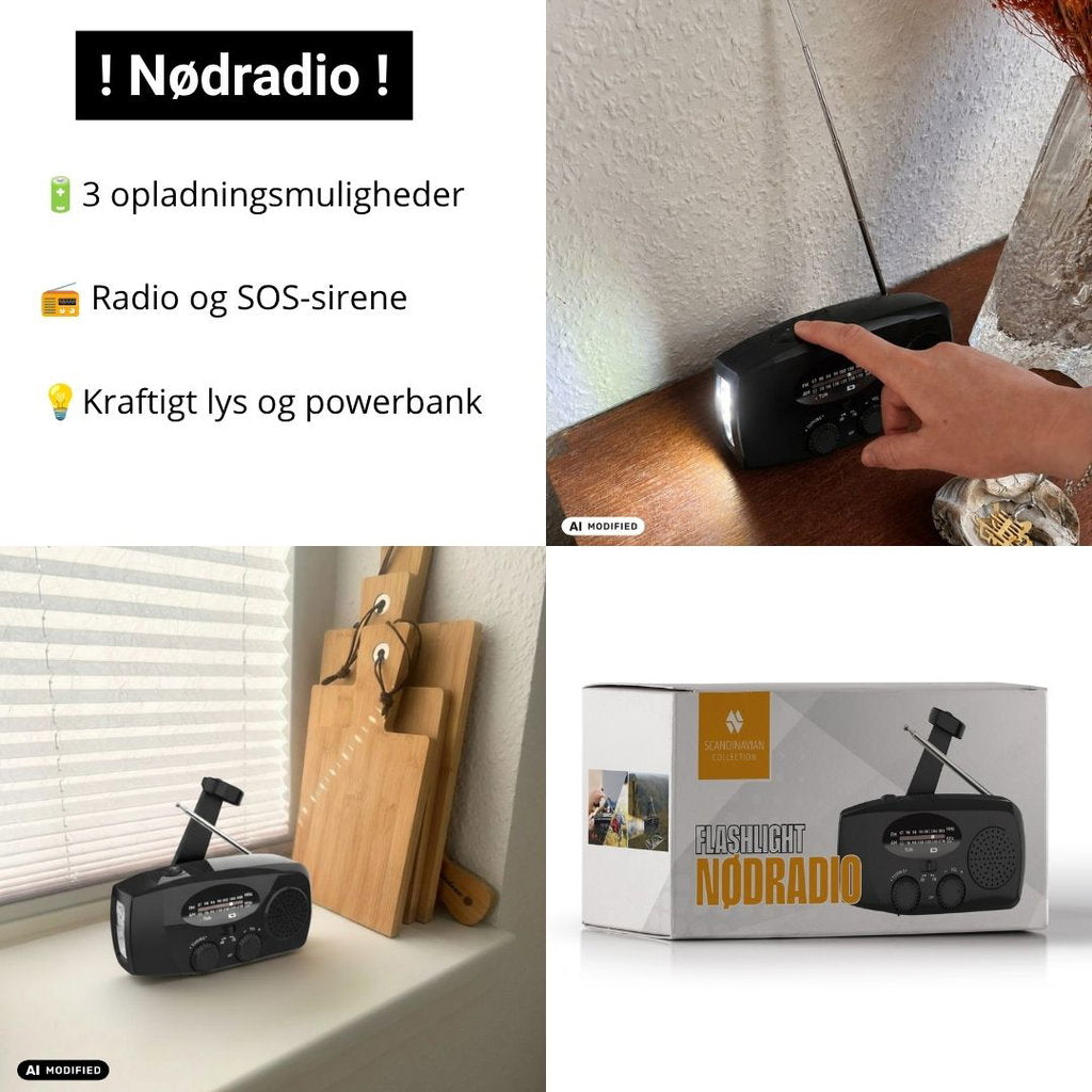 📻⚡ Nødradio Genopladelig  – klar når du har mest brug for den ⚡📻