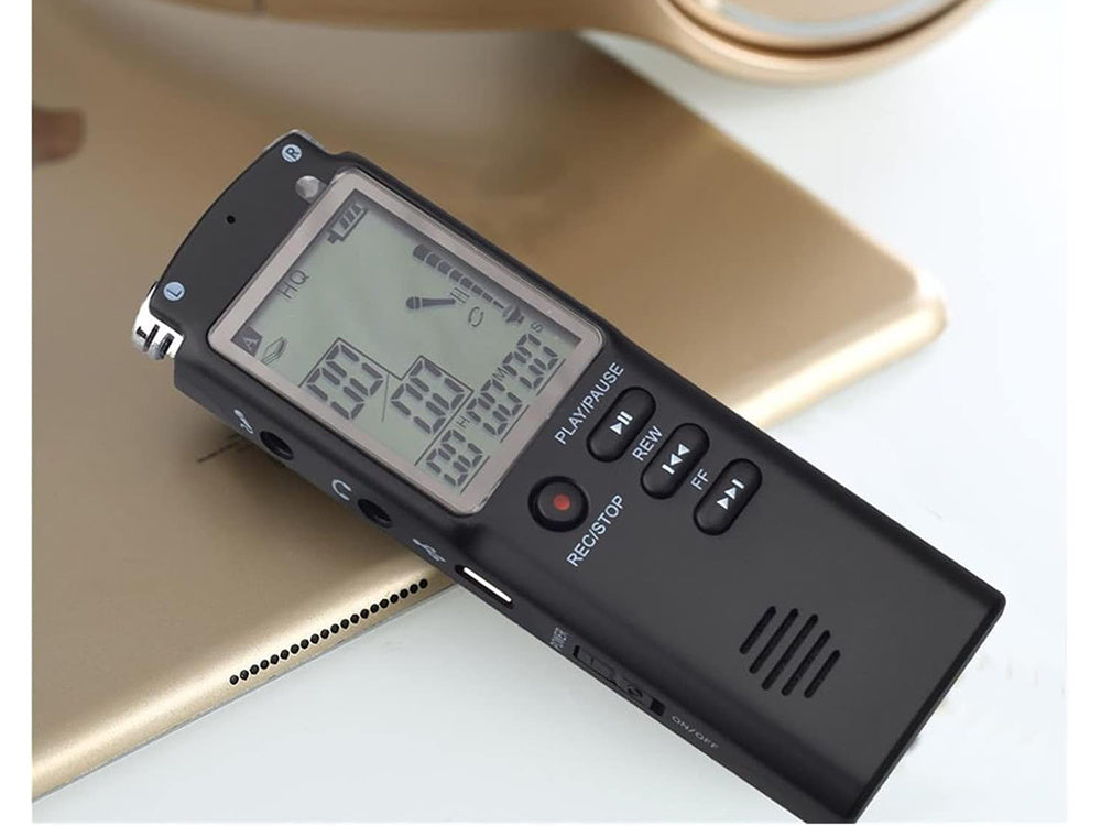 Digital Diktafon og MP3-afspiller med 8GB Lagerplads og Følsom Mikrofon