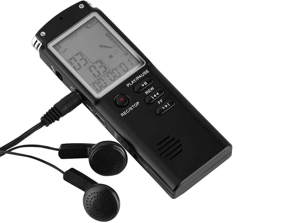 Digital Diktafon og MP3-afspiller med 8GB Lagerplads og Følsom Mikrofon
