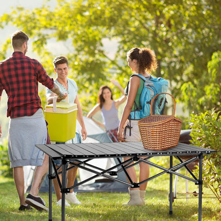 Campingbord, Sammenklappeligt, 3 størrelser, Sort