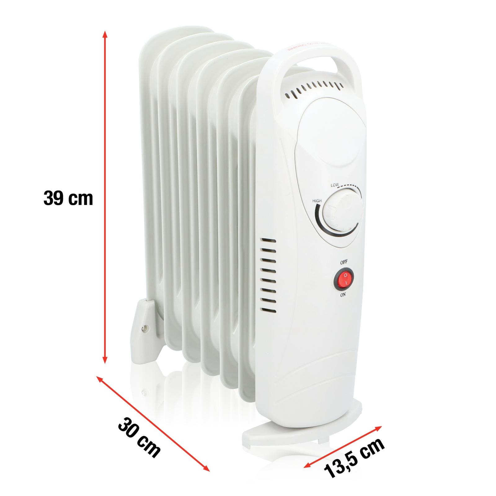 Olieradiator 850W  - Hvid med justerbar termostat