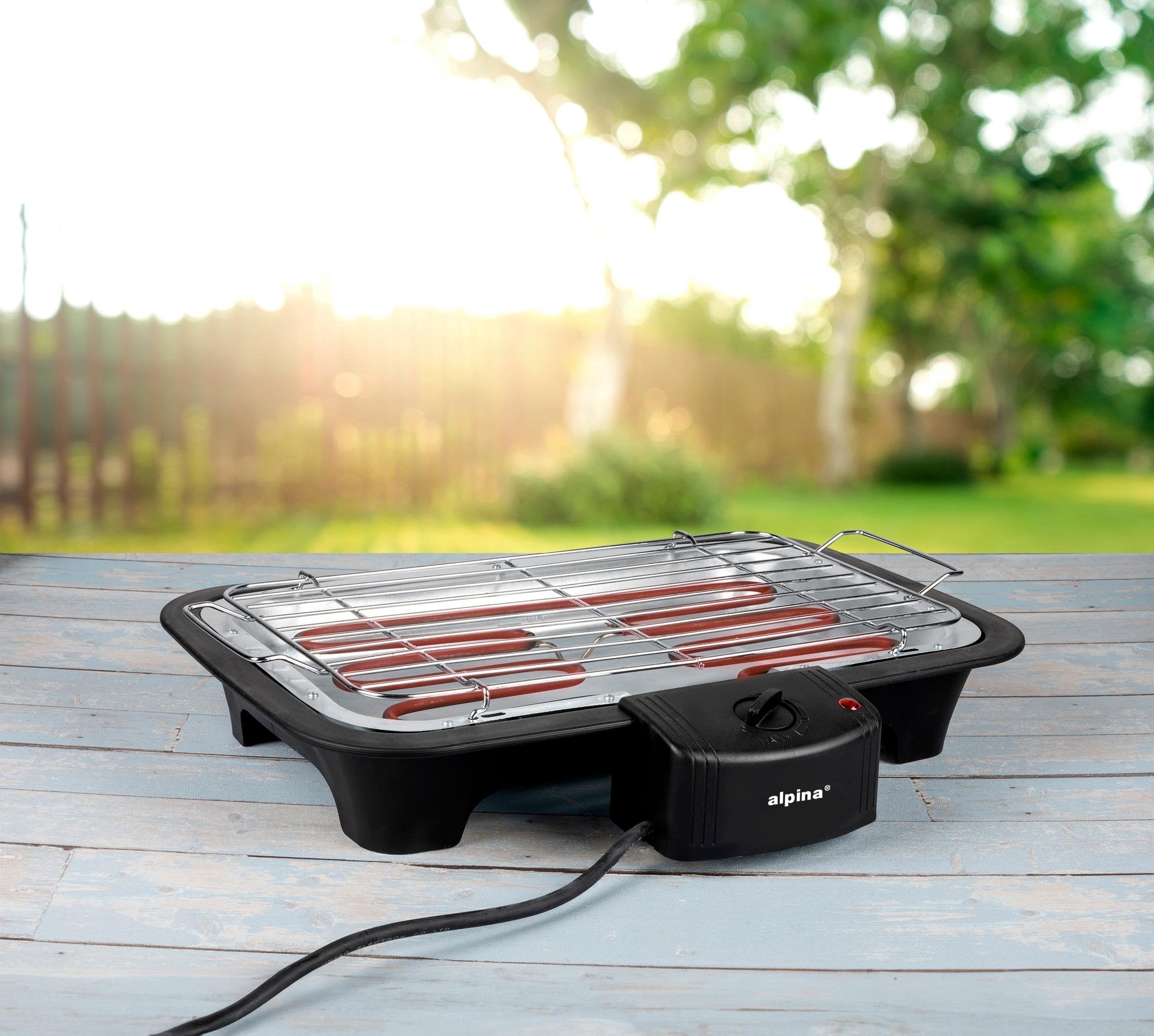 El-grill 2200W med temperaturkontrol – Elektrisk grill til inde og ude