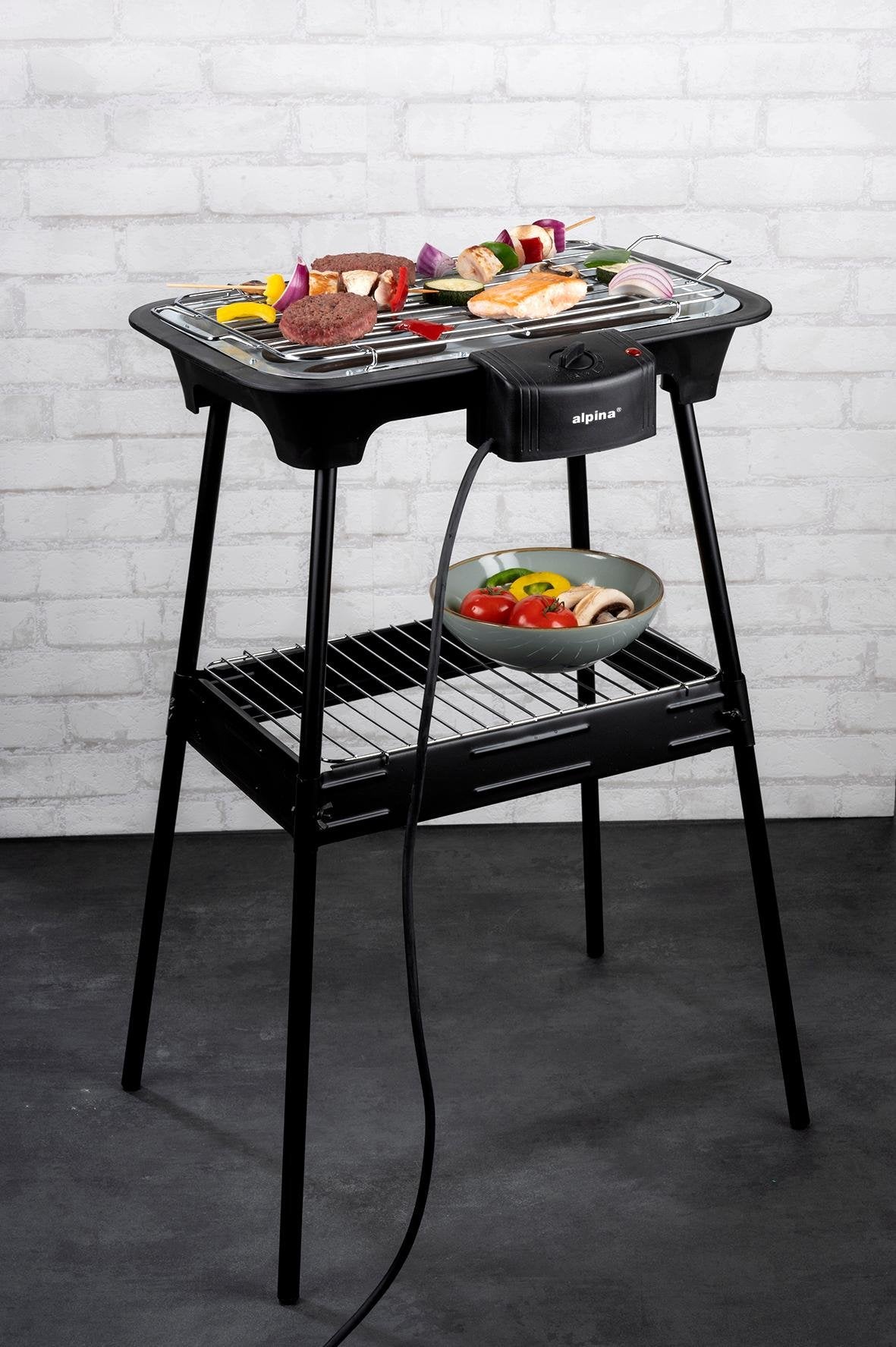 El-grill 2000W med temperaturkontrol – Elektrisk grill til inde og ude